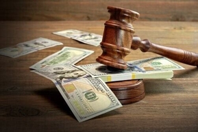 gavel and money